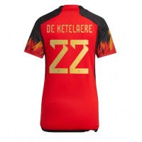Dámy Fotbalový dres Belgie Charles De Ketelaere #22 MS 2022 Domácí Krátký Rukáv